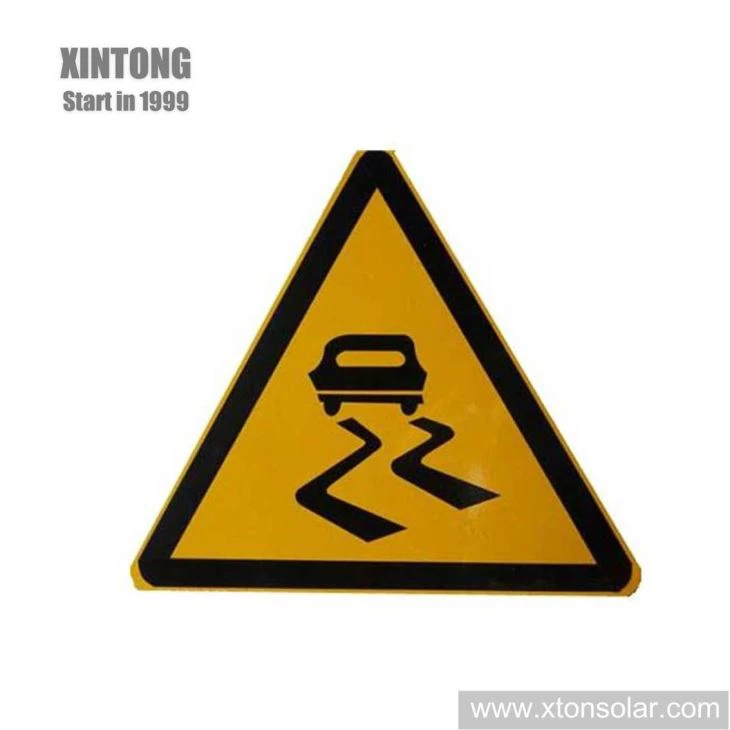 Yellow Triangle Traffic Warning Sign